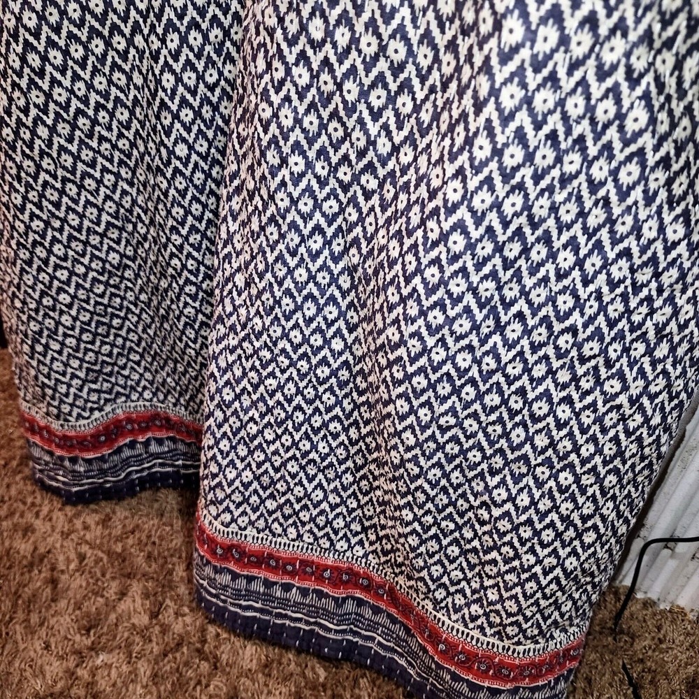 SUNDANCE CATALOG Sz M KANTHA Stitched Quilt Kimono Style Sleeves Open Front Robe - Picture 5 of 10